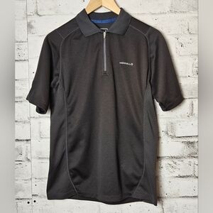 Merrell Mens Performance Golf Polo Gray Quarter Zip Activewear Small